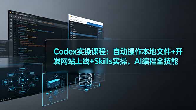 Codex实操课程：自动操作本地文件+开发网站上线+Skills实操，AI编程全技能-资源社