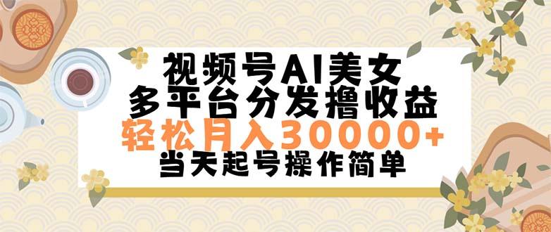 视频号AI美女，轻松月入30000+,操作简单轻松上手-资源社