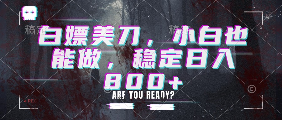白嫖美刀，小白也能做，稳定日入800+-资源社