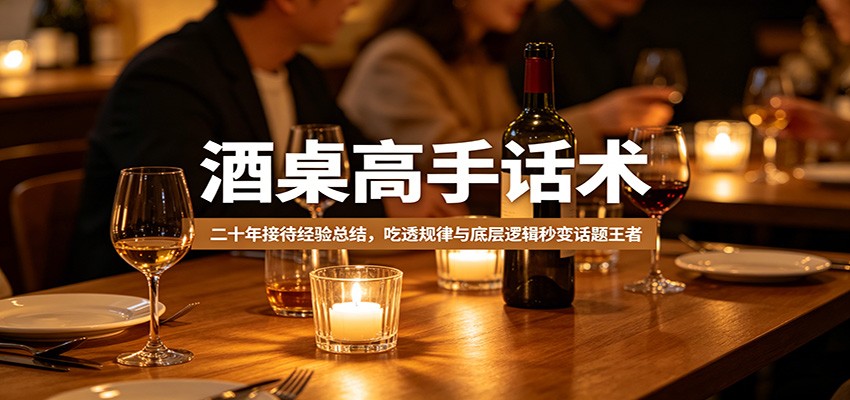 酒桌高手话术：二十年接待经验总结，吃透规律与底层逻辑秒变话题王者-资源社