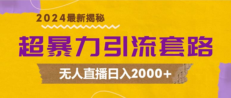 超暴力引流套路，无人直播日入2000+-资源社