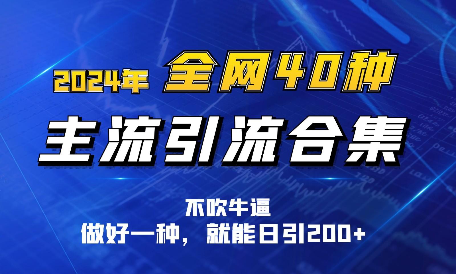 2024年全网40种暴力引流合计，做好一样就能日引100+-资源社