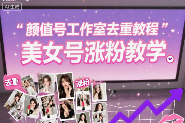 颜值号工作室去重教程，美女号涨粉教学-资源社