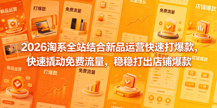 2026淘系全站结合新品运营快速打爆款，快速撬动免费流量，稳稳打出店铺爆款(更新5月12日)-资源社