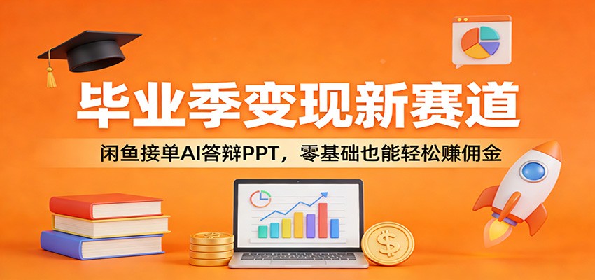 毕业季变现新赛道：闲鱼接单AI答辩PPT，零基础也能轻松赚佣金-资源社