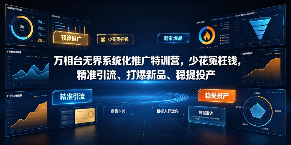 万相台无界系统化推广特训营VI0.0,少花冤枉钱,精准引流、打爆新品、稳提投产(全程录音+字幕)-资源社