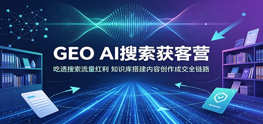GEO AI搜索获客营:吃透搜索流量红利,知识库搭建内容创作成交全链路-资源社