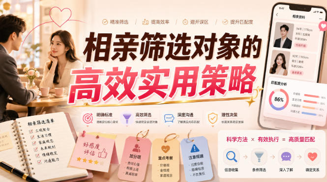 付费文章:相亲筛选对象的高效实用策略-资源社