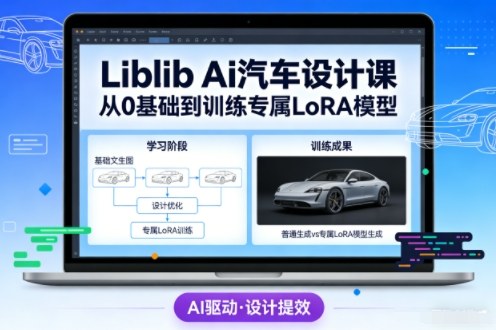 Liblib Ai汽车设计课，从0基础文生图，到教你训练专属设计和风格LoRA模型-资源社