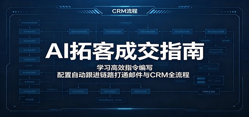 AI拓客成交指南：学习高效指令编写，配置自动跟进链路打通邮件与CRM全流程-资源社