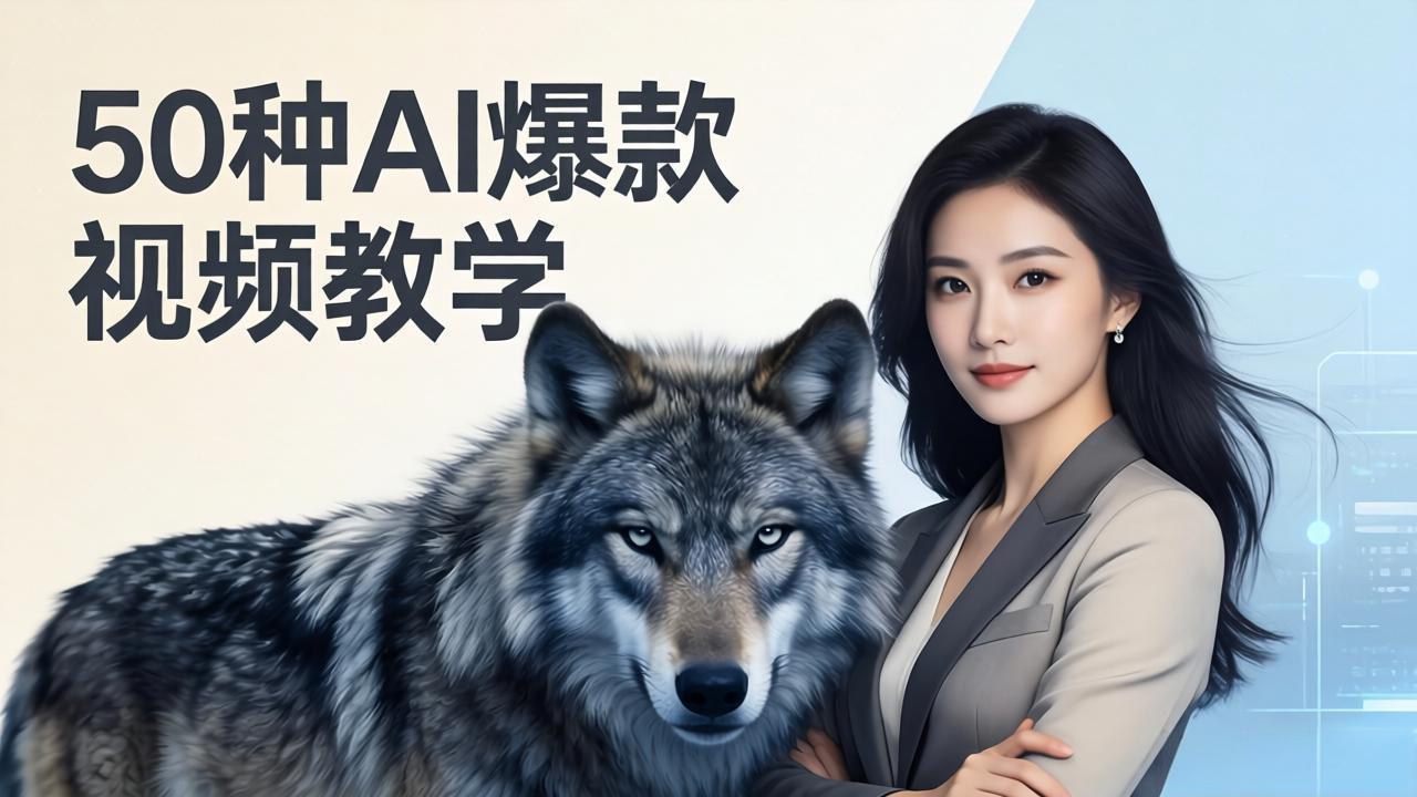 50种AI爆款视频教学：影视级古诗词+治愈萌宠+山海经蛟龙，高阶宝典商业落地-资源社