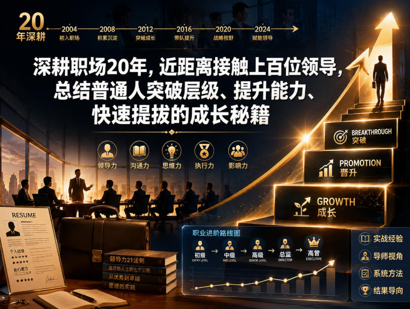 付费文章:深耕职场20年,近距离接触上百位领导,总结普通人突破层级、提升能力、快速提拔的成长秘籍(全网独家干货)-资源社