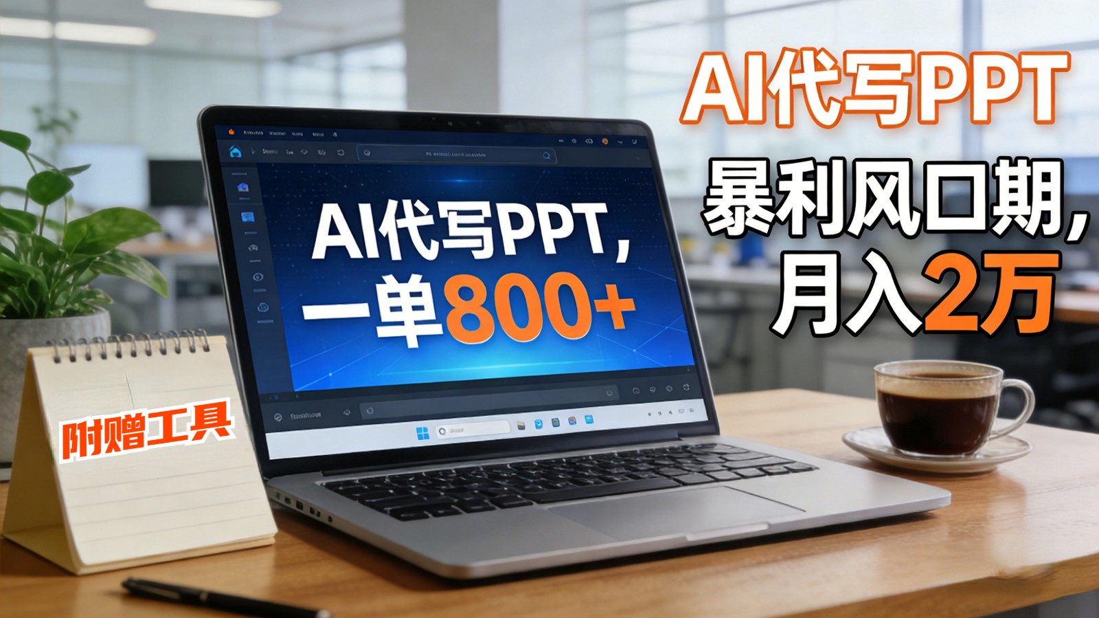 AI 代写做 PPT！一单狂赚 800+，风口期月入 2 万(工具 + 提示词直接送)-资源社