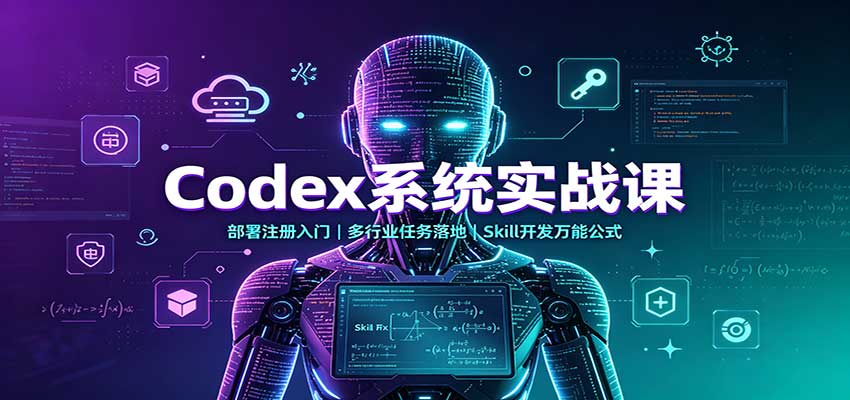 Codex系统实战课：部署注册入门，多行业任务落地，Skill开发万能公式-资源社