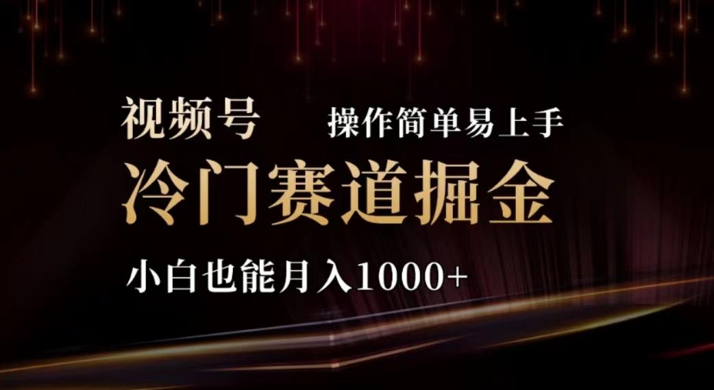 2024视频号冷门赛道掘金，操作简单轻松上手，小白也能月入1000+-资源社