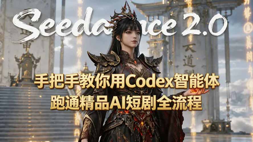 手把手教你用Seedance2.0+Codex智能体跑通精品AI短剧全流程(附3种skill技能-资源社