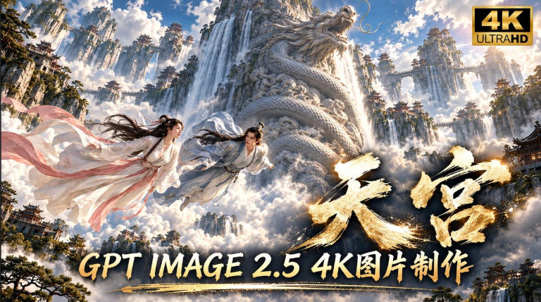 GPT Image 2.5实测!4K到底多清楚?皮肤、手指、修图与天宫场景全面测试-资源社