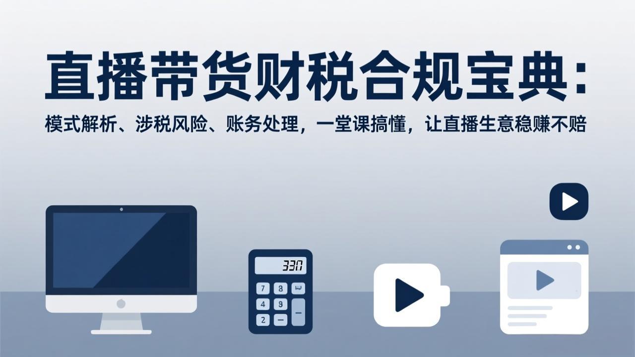 直播带货财税合规宝典：模式解析、涉税风险、账务处理，一堂课搞懂，让直播生意稳赚不赔-资源社