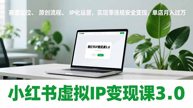 小红书虚拟IP变现课3.0，赛道定位、原创流程、IP化运营，实现零违规安全变现，单店月入过万-资源社