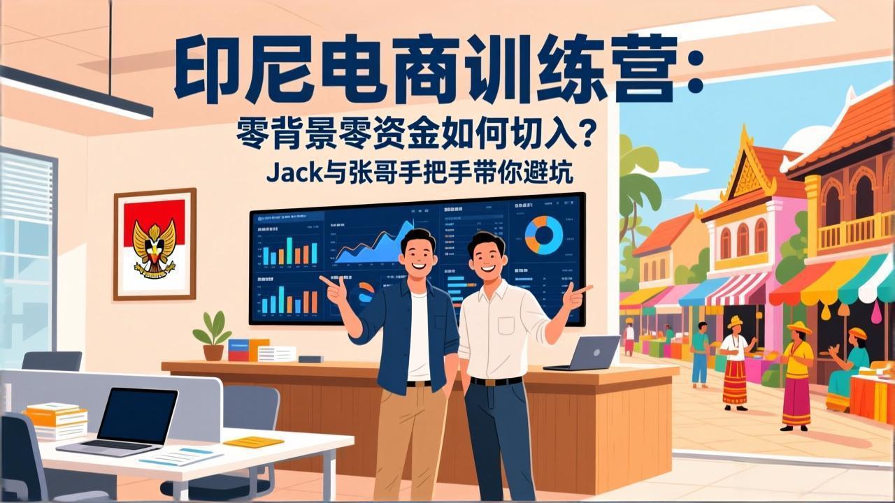印尼电商训练营：零背景零资金如何切入？Jack与张哥手把手带你避坑-资源社