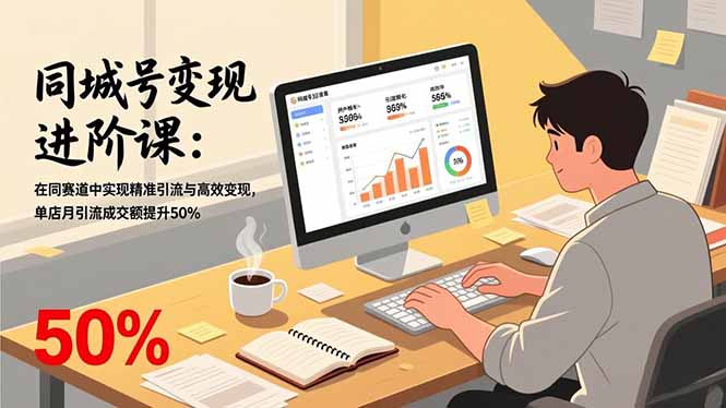 同城号变现进阶课：在同城赛道中实现精准引流与高效变现，单店月引流成交额提升50%-资源社