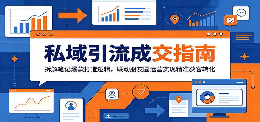 私域引流成交指南：拆解笔记爆款打造逻辑，联动朋友圈运营实现精准获客转化-资源社