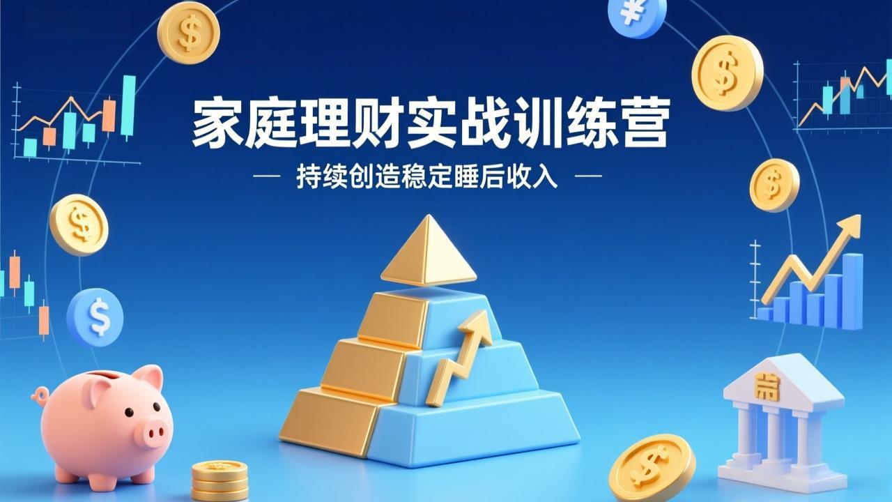 家庭理财实战训练营：从0到1建体系，三阶进阶层层递进，助你持续创造稳定睡后收入-资源社