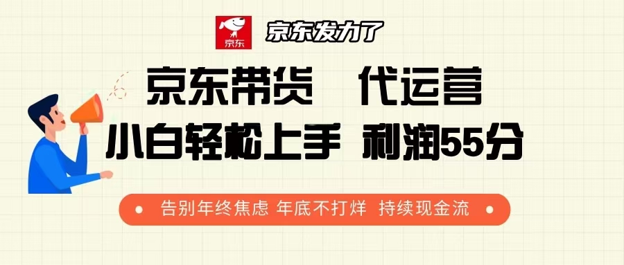 京东带货 代运营 利润55分 告别年终焦虑 年底不打烊 持续现金流-资源社