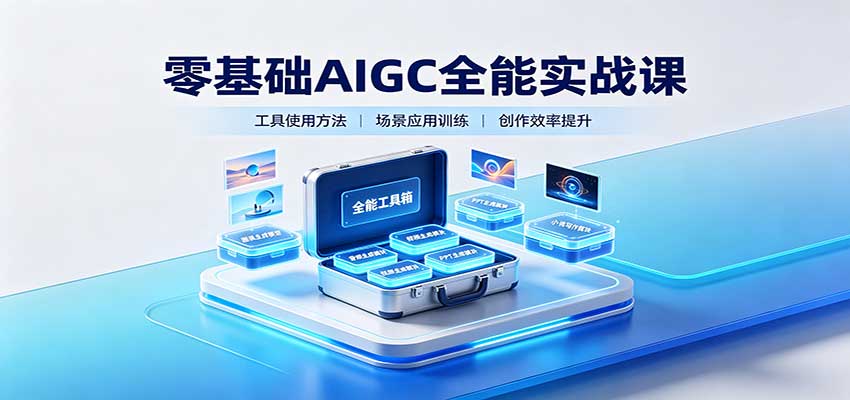 零基础AIGC全能实战课:覆盖绘画、影音、PPT、小说多场景AI创作-资源社