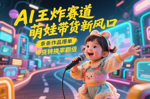 AI王炸赛道，萌娃带货新风口，条条作品爆单，带货转换率翻倍，核心逻辑拆解-资源社