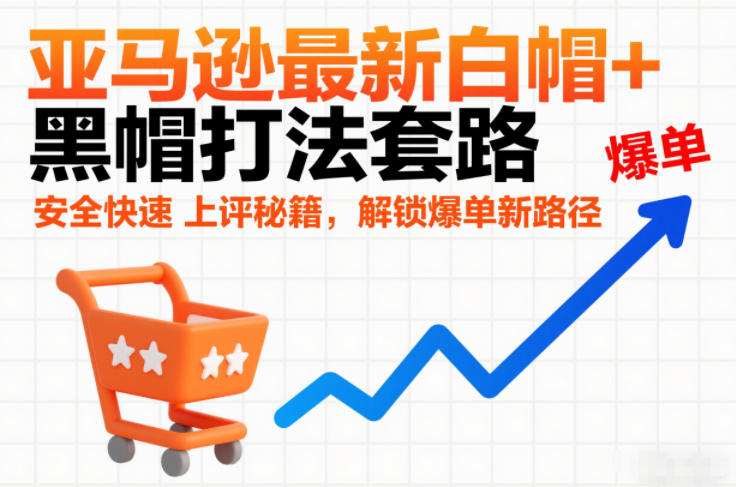 亚马逊最新白帽+黑帽打法套路，安全快速上评秘籍，解锁爆单新路径-资源社