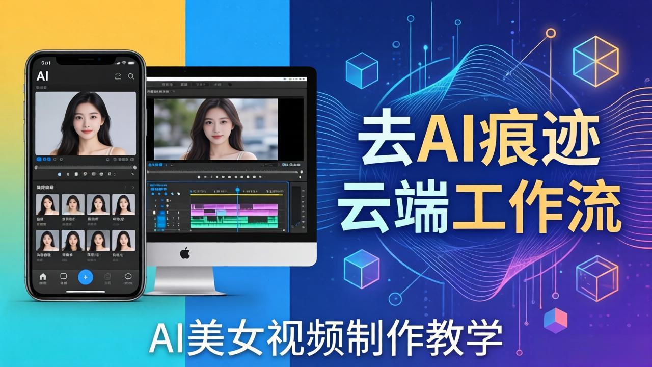 AI美女视频制作教学：去AI痕迹，云端工作流出图，手机电脑均可，不需要配置-资源社