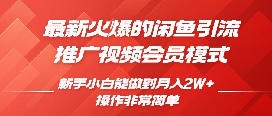 闲鱼引流推广影视会员，0成本就可以操作，新手小白月入过W+【揭秘】-资源社