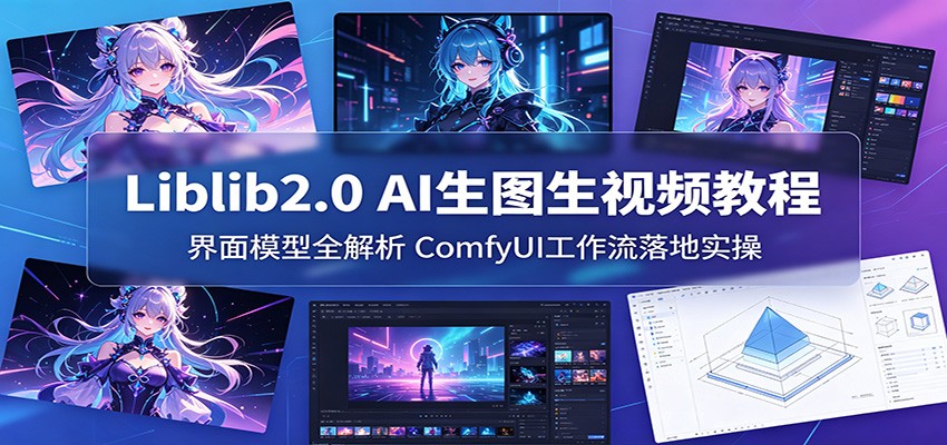 Liblib2.0 AI生图生视频教程：界面模型全解析，ComfyUI工作流落地实操-资源社