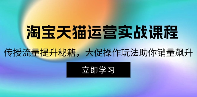 淘宝&天猫运营实战课程，传授流量提升秘籍，大促操作玩法助你销量飙升-资源社