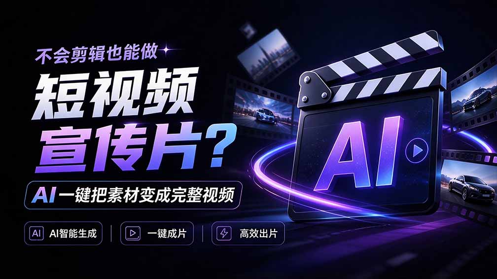 我跪下来了!不会剪辑也能做短视频宣传片? AI 一键把素材变成完整视频,真是神奇,OpenFilm 超省事-资源社