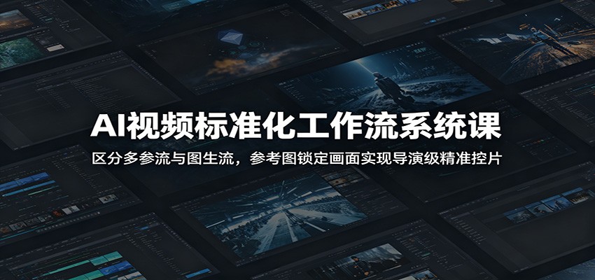 AI视频标准化工作流系统课:区分多参流与图生流,参考图锁定画面实现导演级精准控片-资源社