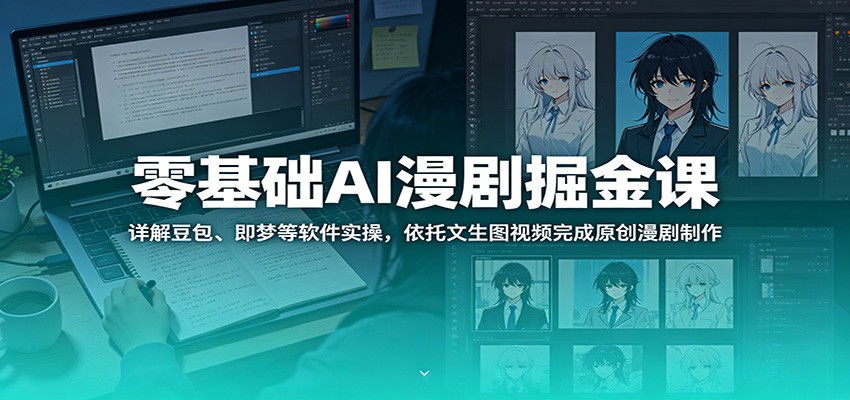 零基础AI漫剧掘金课：详解豆包、即梦等软件实操，依托文生图视频完成原创漫剧制作-资源社