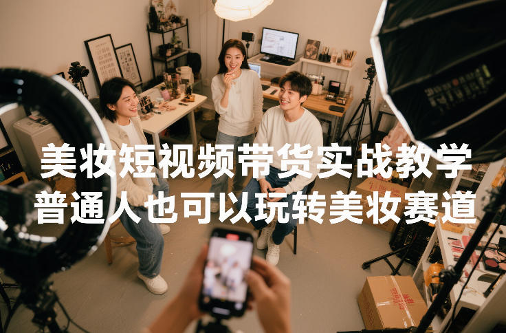 美妆短视频带货实战教学，普通人也可以玩转美妆赛道-资源社