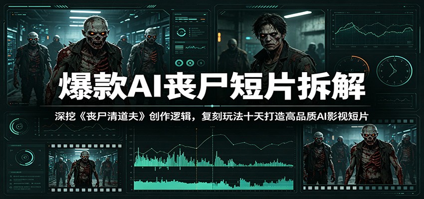 爆款AI丧尸短片拆解：深挖《丧尸清道夫》创作逻辑，复刻玩法快速打造高品质AI影视短片-资源社