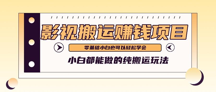 手把手教你操作影视搬运项目，小白都能做零基础也能赚钱-资源社