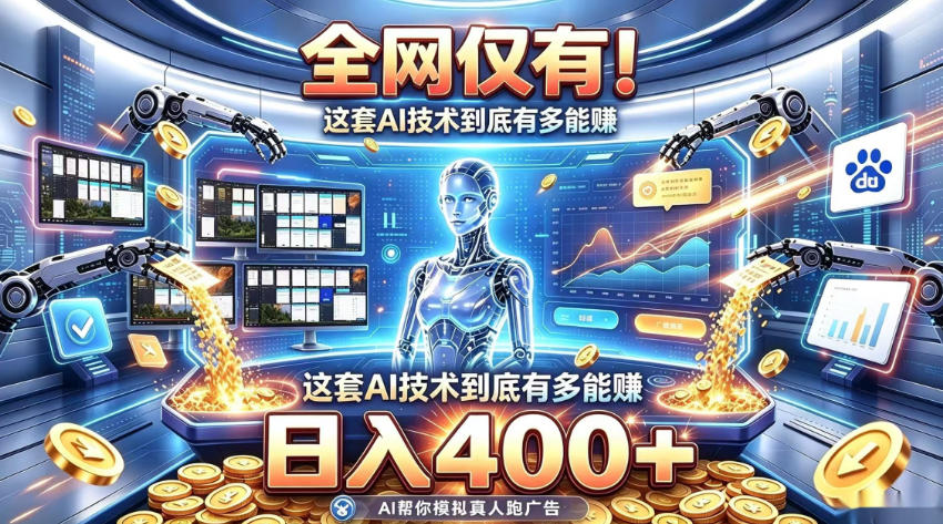 全网仅有!这套AI技术到底有多能賺,日入400+,无需人工干预,实现真正被动变现【揭秘】-资源社