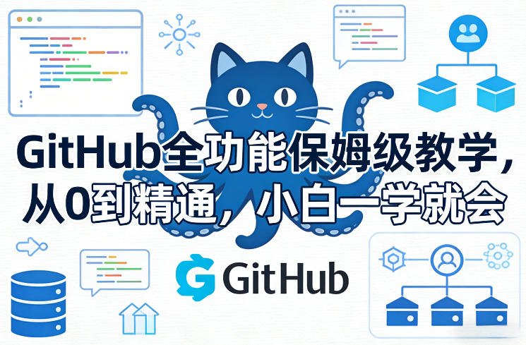 GitHub全功能保姆级教学，从0到精通，小白一学就会-资源社