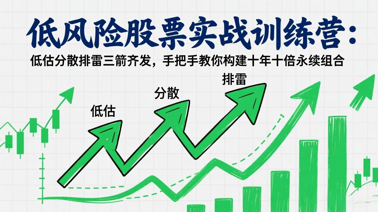 低风险股票实战训练营：低估分散排雷三箭齐发，手把手教你构建十年十倍永续组合-资源社