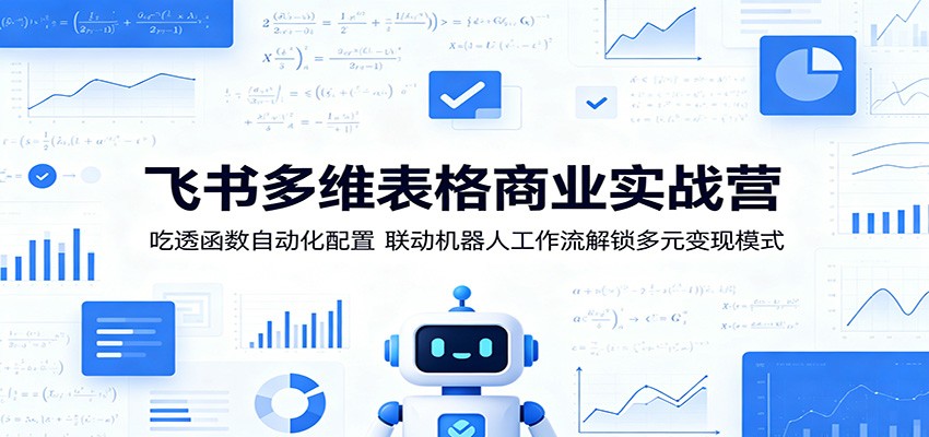 飞书多维表格商业实战营：吃透函数自动化配置，联动机器人工作流解锁多元变现模式-资源社