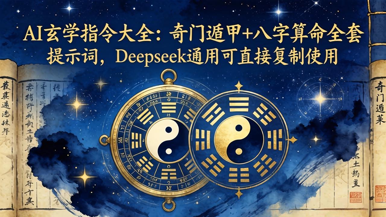 AI玄学指令大全：奇门遁甲+八字算命全套提示词，Deepseek通用可直接复制使用-资源社