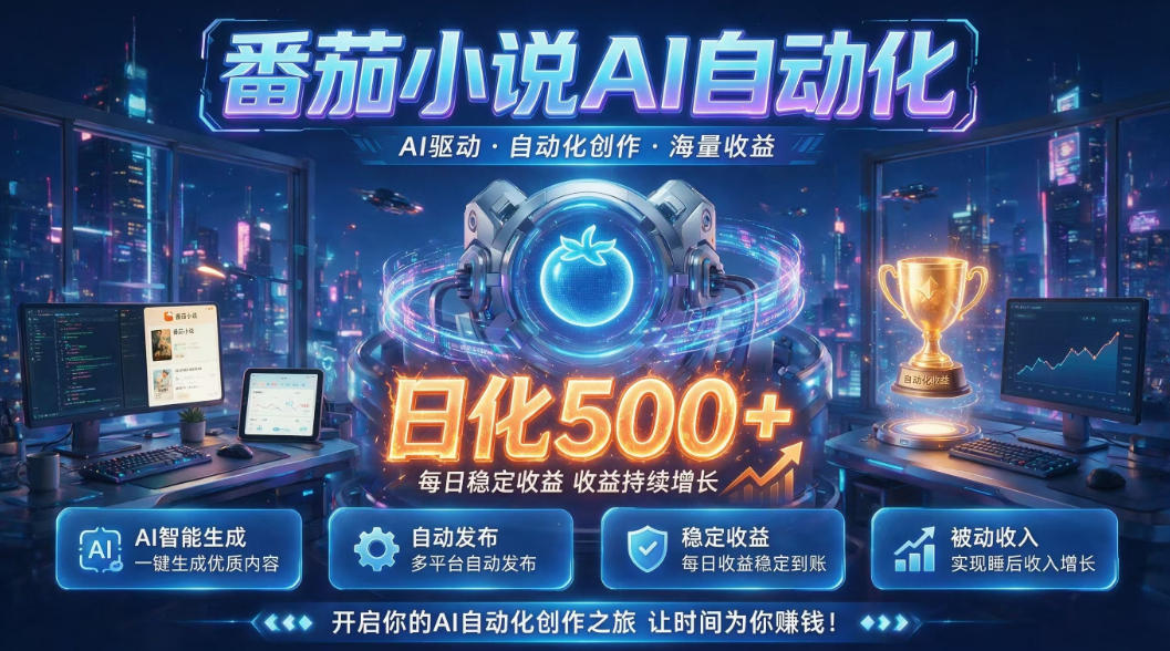 小白可做番茄AI,居家轻创业,每日稳赚500➕,普通人低门槛轻松线上增收【揭秘】-资源社