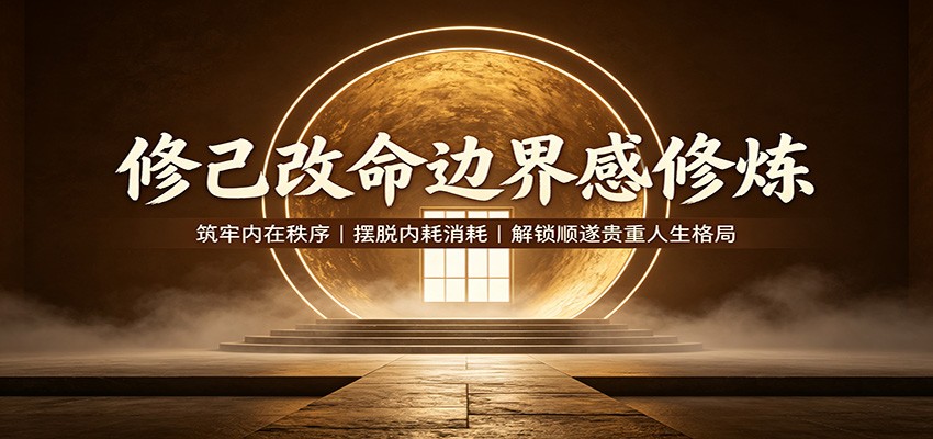 修己改命边界感修炼：筑牢内在秩序，摆脱内耗消耗，解锁顺遂贵重人生格局-资源社