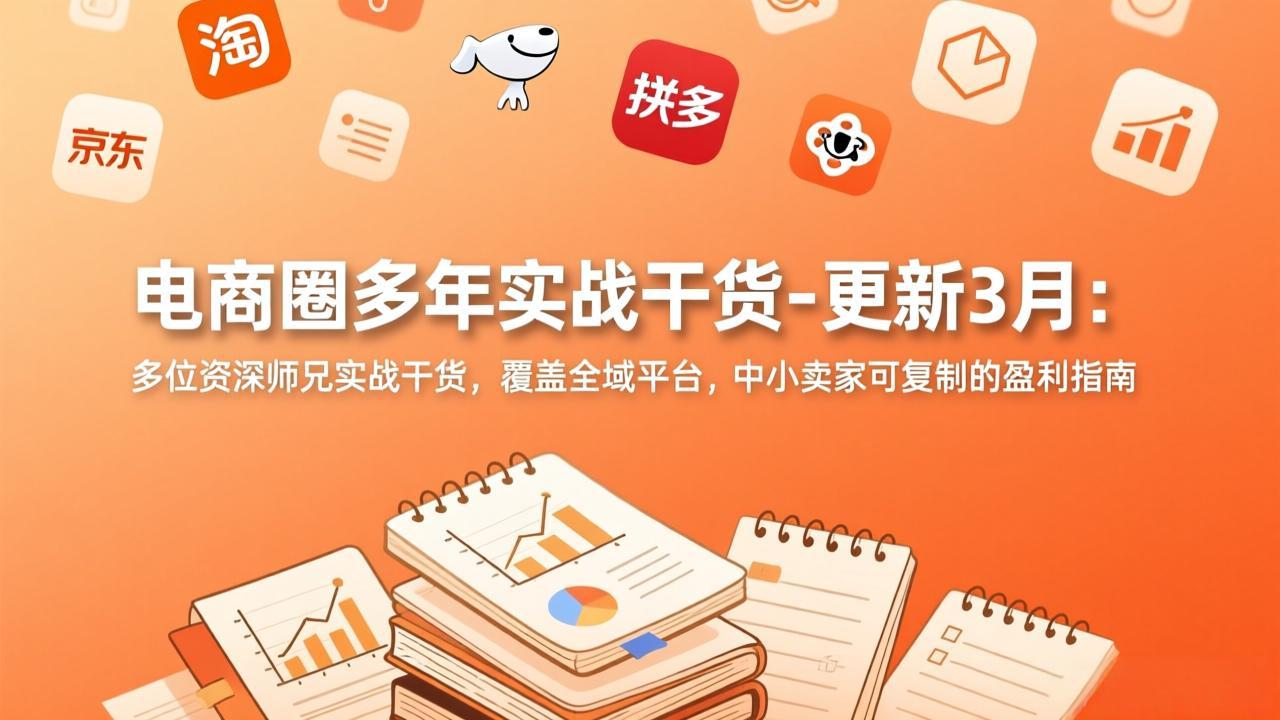 电商圈多年实战干货-更新3月：多位资深师兄实战干货，覆盖全域平台，中小卖家可复制的盈利指南-资源社
