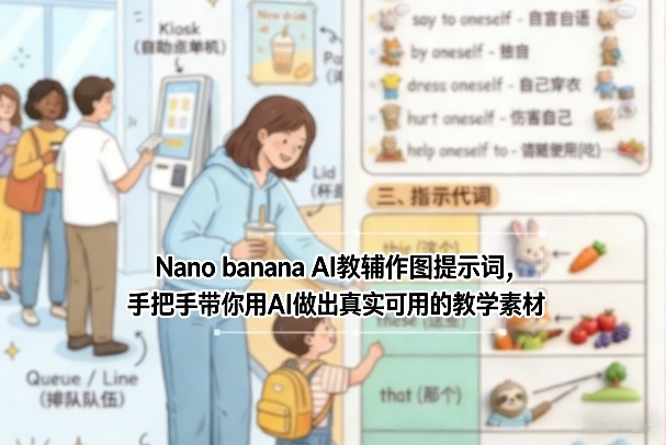 Nano banana AI教辅作图提示词，手把手带你用AI做出真实可用的教学素材-资源社